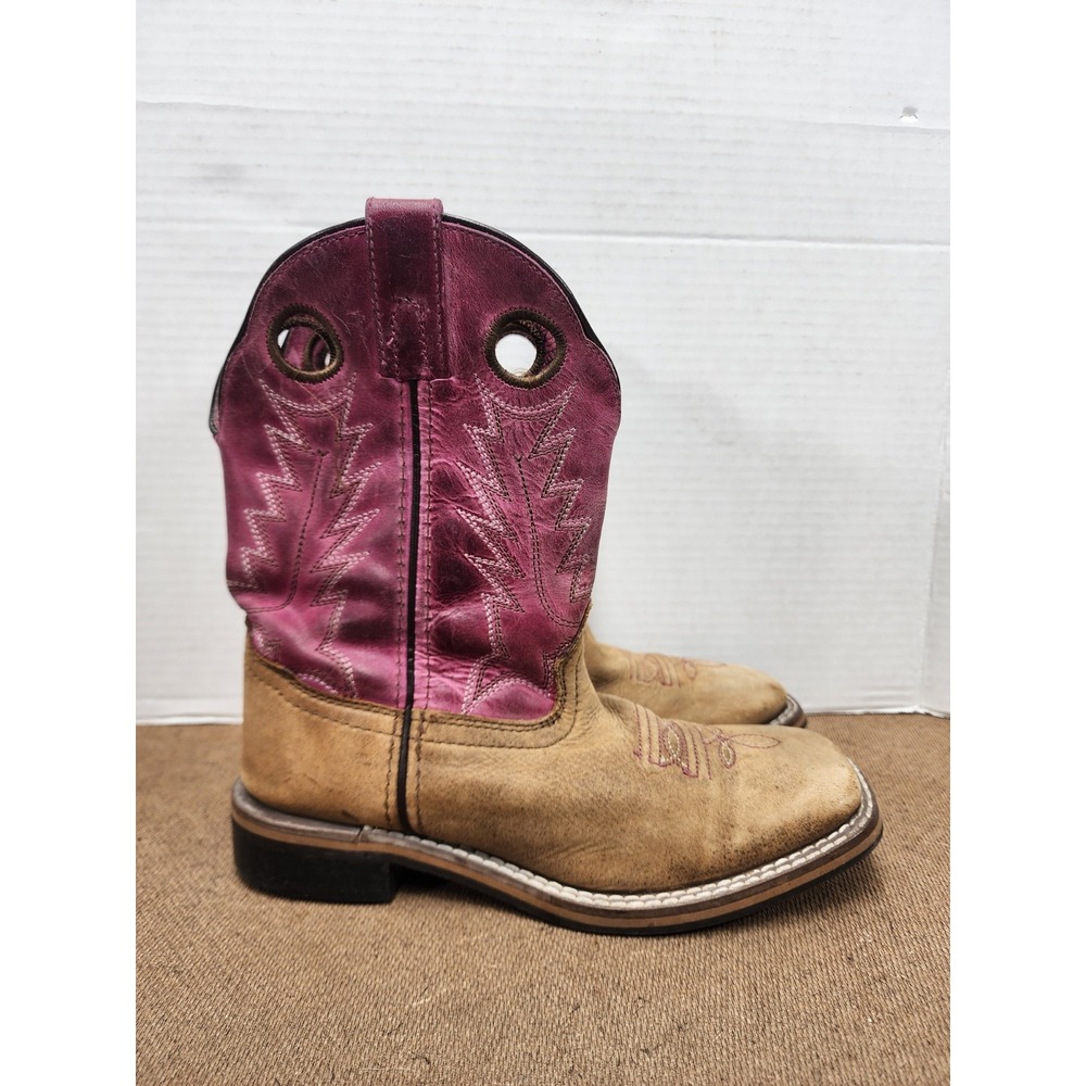 Smoky Mountain Youth Size 2.5 R Purple Brown Buckaroo Western Cowboy Boots